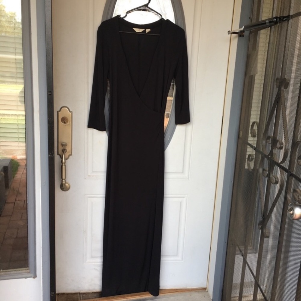 J. Jill long sleeved elegant formal maxi dress EUC